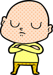 cartoon bald man