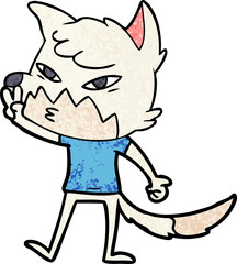 clever cartoon fox