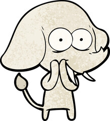 happy cartoon elephant