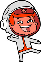 cartoon happy space man