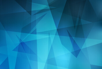 Fototapeta premium Light BLUE vector template with crystals, triangles.