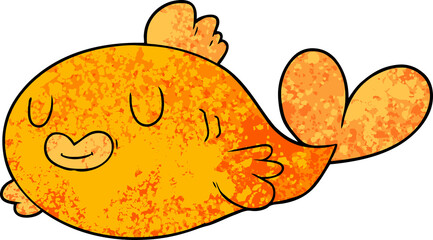happy cartoon fish