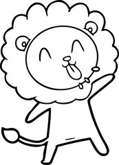 happy cartoon lion