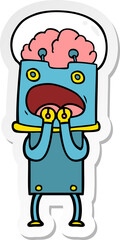 sticker of a cartoon robot