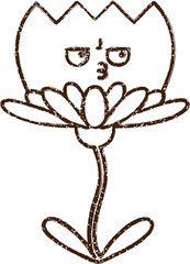 Flower Charcoal Drawing