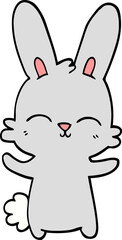 cute hand drawn doodle style cartoon rabbit