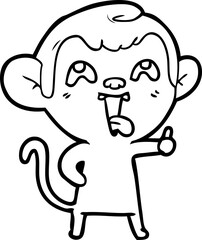 crazy cartoon monkey