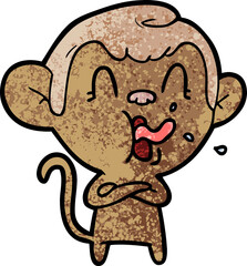 crazy cartoon monkey