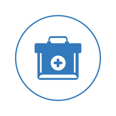 Medical doctor luggage briefcase icon | Circle version icon |