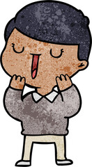 cartoon happy boy