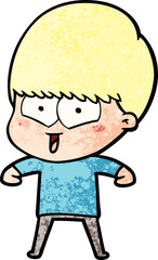 cartoon happy boy