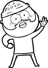 cartoon bearded man