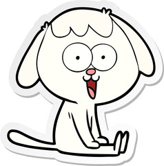 Obraz premium sticker of a cute cartoon dog
