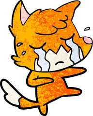 crying fox cartoon dancing