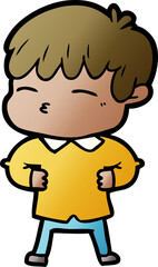 Obraz premium cartoon curious boy