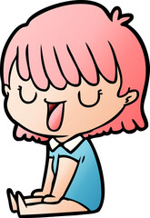 cartoon woman
