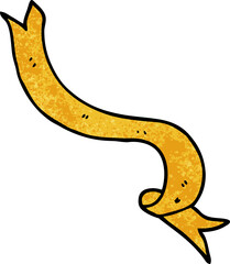 cartoon doodle banner blowing in wind