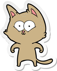 Fototapeta premium sticker of a cartoon cat