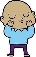 cartoon bald man