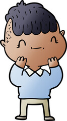 cartoon friendly boy