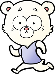 Obraz premium surprised polar bear cartoon