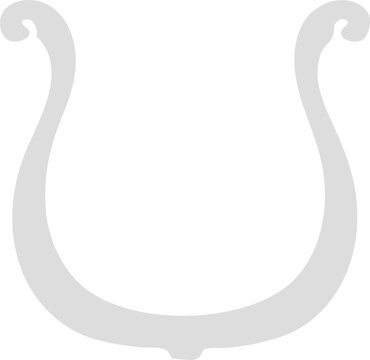 recommend clip art: flat color retro cartoon of a traditional harp