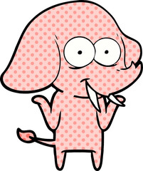 happy cartoon elephant