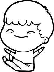 Fototapeta premium cartoon happy boy