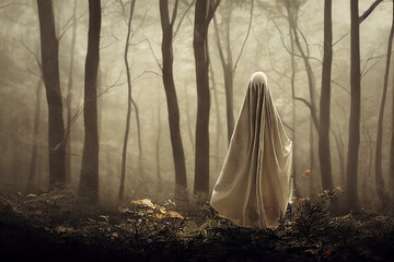 Ghost in the middle of the forest