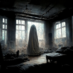 Ghost in abandoned house