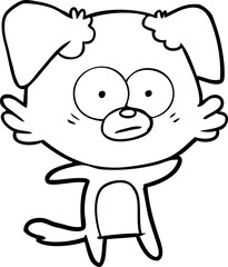 nervous dog cartoon