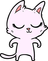 calm cartoon cat