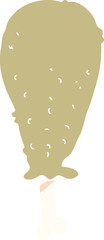 flat color illustration of chicken leg
