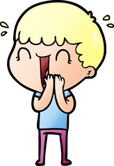 laughing cartoon man