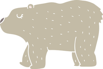 flat color style cartoon bear