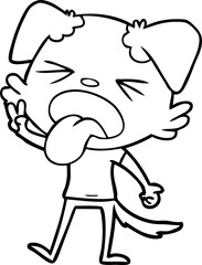 cartoon disgusted dog