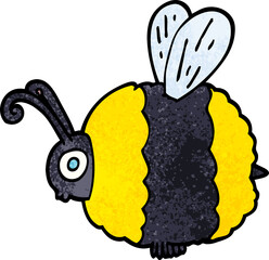 cartoon doodle bee