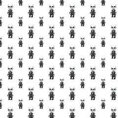 pattern in the form of various monsters on a white background 3d-rendering