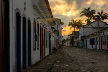 Fototapeta na wymiar Sunset in Paraty, Rio de Janeiro