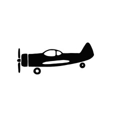 biplane isolated on white background
