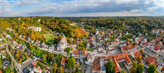 View Kazimierz Dolny City from a drone