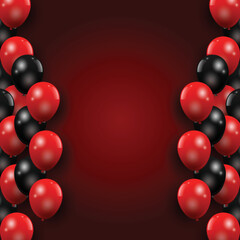 Balloon decoration background for celebration promotion. 