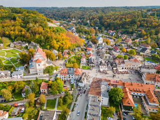 View Kazimierz Dolny City from a drone