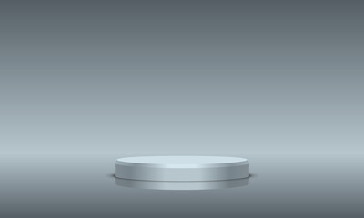 
Light Blue Podium Pedestal Minimal Scene For Product Display Mock Up Template Vector Illustration