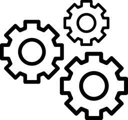 Metal gears and gears vector. Flat design gear icon. Mechanism wheels logo. Gear wheel concept template.