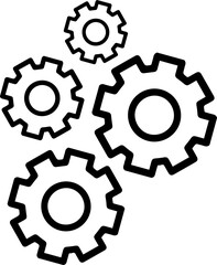 Metal gears and gears vector. Flat design gear icon. Mechanism wheels logo. Gear wheel concept template.