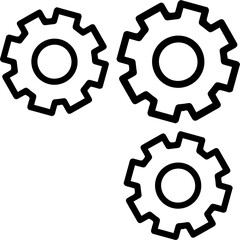 Metal gears and gears vector. Flat design gear icon. Mechanism wheels logo. Gear wheel concept template.