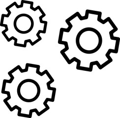 Metal gears and gears vector. Flat design gear icon. Mechanism wheels logo. Gear wheel concept template.