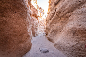amazing canyon slot of quebrada de culebrillas in arequipa, peru