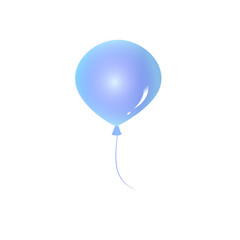 blue balloon on transparent background.Object for decorate greeting card, wallpaper,web,gift wrap,Happy new year,Valentine, brith day,wedding and party.